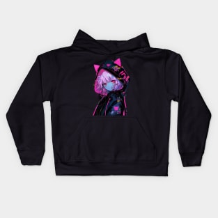 Shinjuku cat girl Kids Hoodie